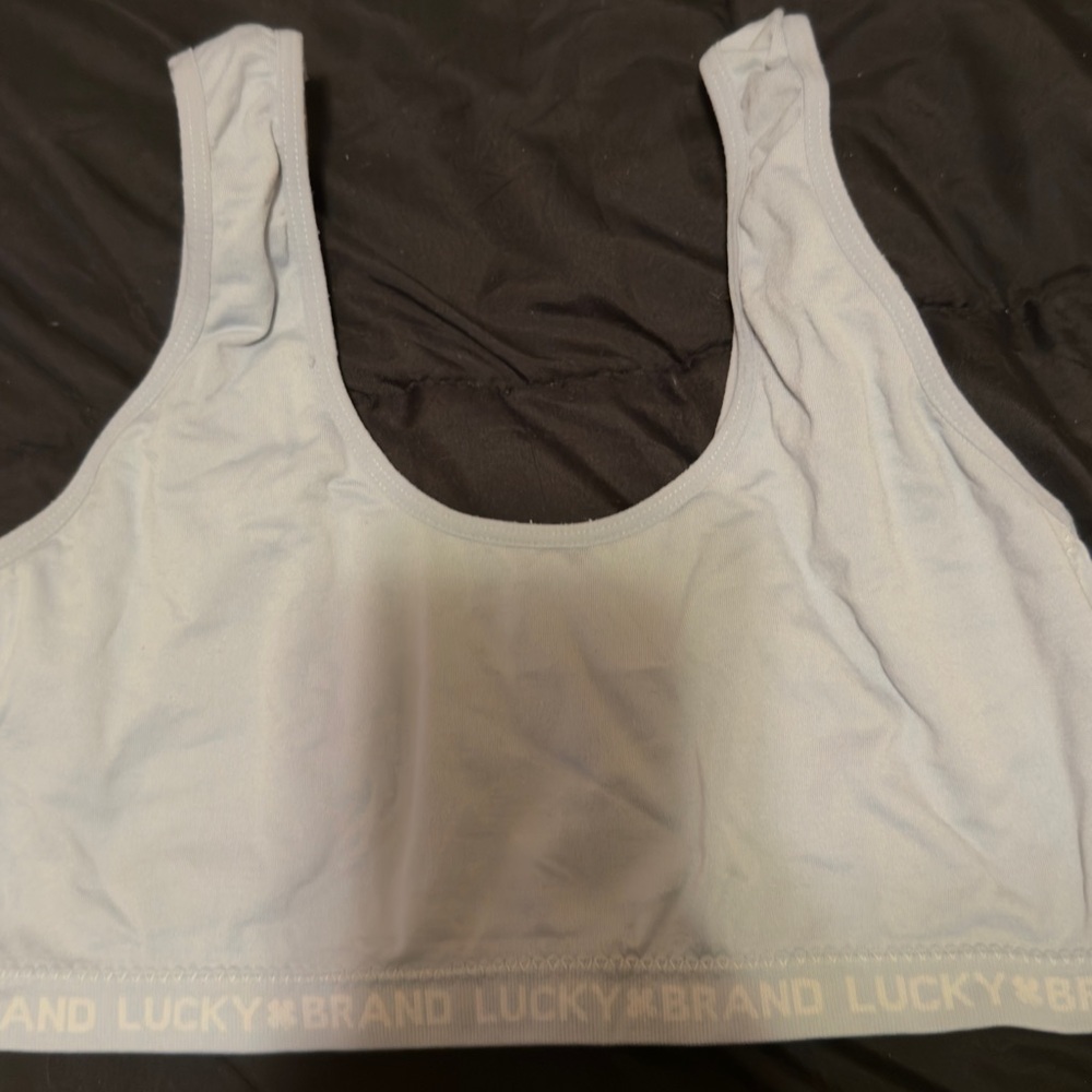 Lucky Brand Soft Blue Sports Bra